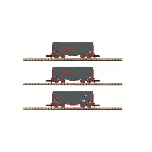 Coffret de 3 wagons bâchés ERNEWA - Azar Model W03-ERP - Z 1/220 - SNCF - EP V/VI - 2R