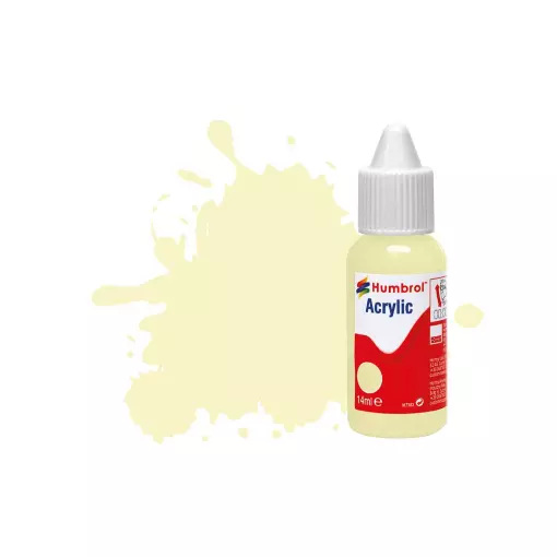 Peinture acrylique n°41 - couleur ivoire BRILLANT - HUMBROL DB0041 | 14 mL