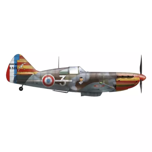 Avion de chasse Français - Dewoitine D.520 Over Africa - Hobby 2000 72026 - 1/72