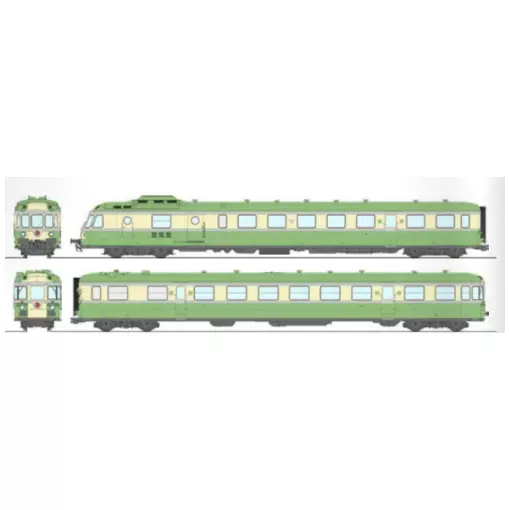 Autorail diesel RGP 1 X-2728 - Ree Modèles MB259S - HO 1/87 - SNCF/TEE - Ep III/IV - Digital sound - 2R