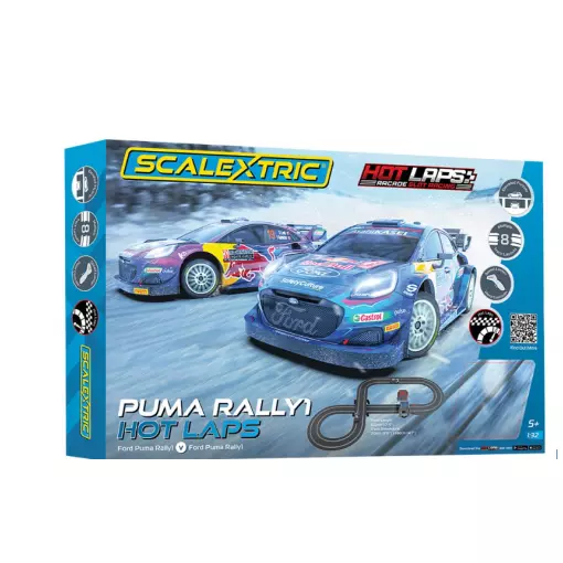 Puma WRC Hot Laps Race Set - SCALEXTRIC 1452P - 1/32 - Slot Racing