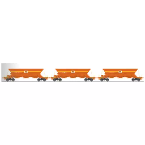 Set von 3 Trichterwagen ex Typ 1 "COLAS RAIL" - Ree Modelle WBCOLAS1 - HO 1/87 - SNCF - Ep VI - 2R