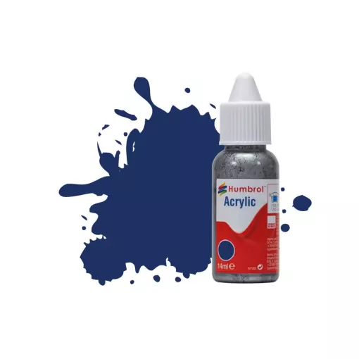 Peinture acrylique - couleur Bleu Nuit Brillante HUMBROL DB00152 | 14 mL