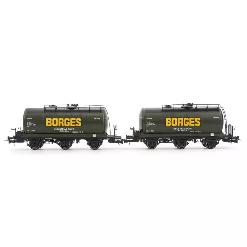 Set van 2 "Borges" 3-assige ketelwagens - Electrotren HE6062 - RENFE - HO 1/87 - EP III IV - 2R