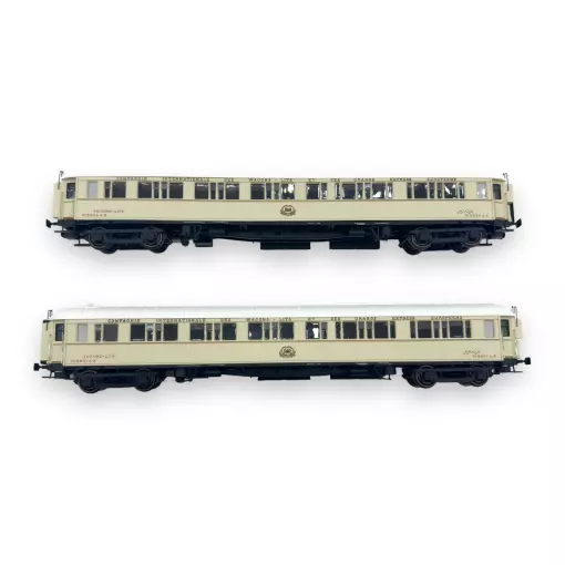 Set de 2 voitures lits type S livrée blanche avec monogramme - LS Models 49143 - HO 1/87 - CIWL - Ep II - 2R