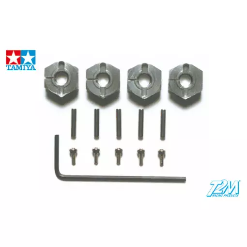 Lot de 4 hexagones de roue 6mm - Tamiya 53569 - 1/10