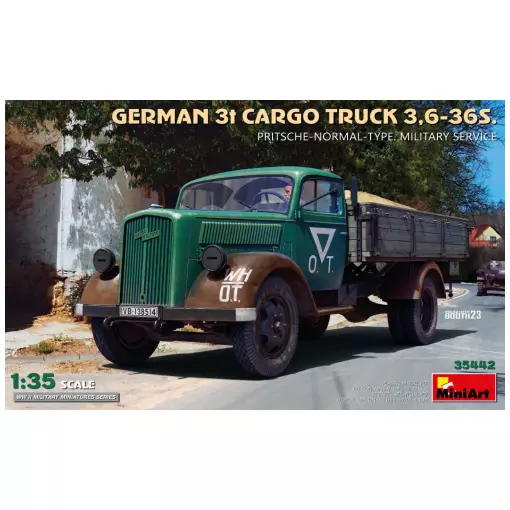 Camión alemán 3t Cargo 3.6-36S - Miniart 550035442 - 1/35