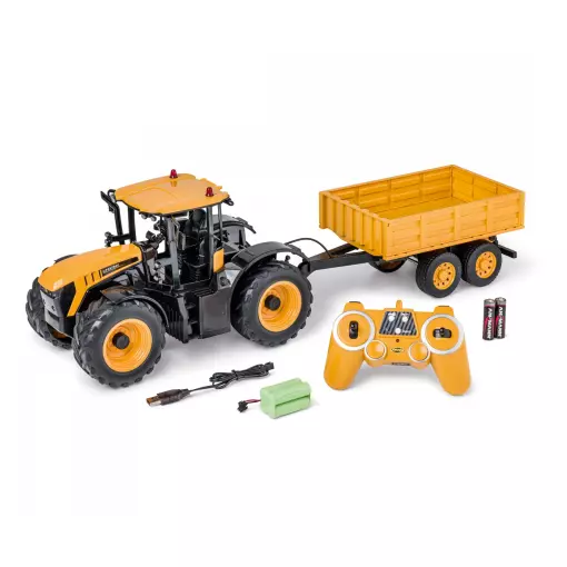 JCB RC Traktor mit Anhänger - 2.4G 100% RTR - Carson 500907654 - 1/16