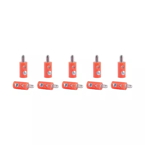 Lot de 10 Bouchons Cruciforme - Orange - Viessmann 6875 - Toutes Echelles 