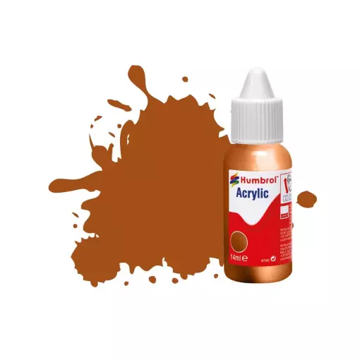 Peinture acrylique n°12 - cuivre - Métallique - Humbrol DB0012 - 14 mL