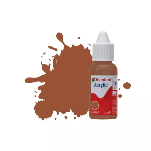 Peinture acrylique n°70 - couleur rouge brique MAT HUMBROL DB0070 | 14 mL