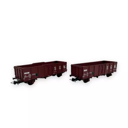 Set di 2 carri ribaltabili "Villach / SGW" - R37 HOP43008C - HO 1/87 - SNCF - Ep IV - 2R