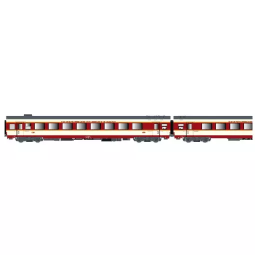 Set van 3 comfortabele passagiersrijtuigen "Étendard" A3rtux + A8tu + A8u - LS Models 40084AC - HO 1/87 - SNCF - Ep IV - 3R