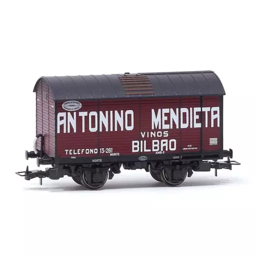 Carro per il trasporto del vino, "Antonio Mendieta - Vinos Bilbao" - Électrotren HE6060 - HO 1/87 - NORTE - Ep III - 2R