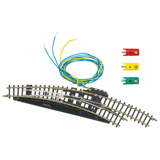 Curved electromagnetic switch, straight, radius 195mm 30°.