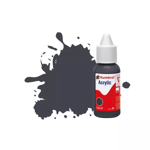 Peinture acrylique n°32 - couleur gris foncé MAT HUMBROL DB0032 | 14 mL