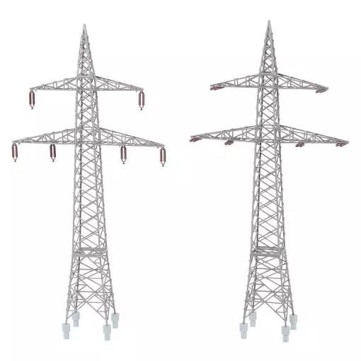 Set van 2 bovenleidingmasten (110 kV) - HO 1/87e - FA130898