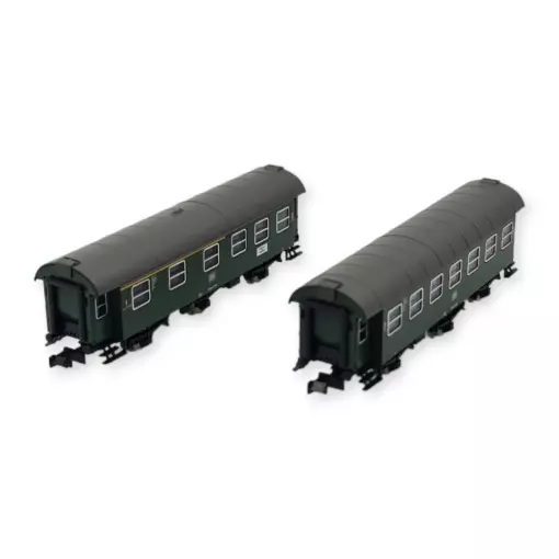 Set 2 Voitures voyageurs de conversion 1ère et 2nd Classe Fleischmann 809911 - N 1/160 - DB