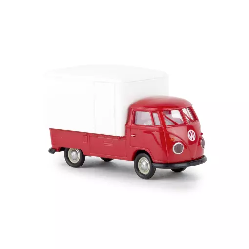 VW T1b, bâché rouge - Brekina 32450 - HO 1/87