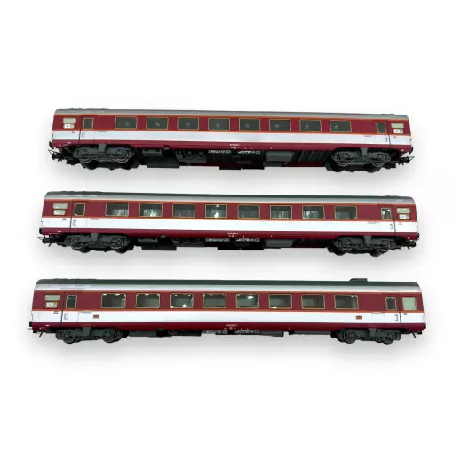 Set di 3 carrozze passeggeri JOUEF 4168 Grand confort - HO 1/87 - SNCF - EP IV