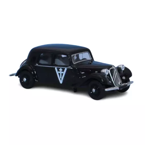 Citroën Traction 11A 1935, nera, con croce di Lorena - Sai 6190 - HO 1/87