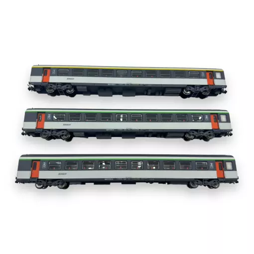 Set van 3 Corail personenrijtuigen type Vtu - Piko 58600 - HO 1/87 - SNCF - Ep V - 2R