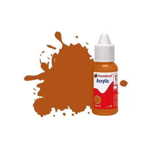 Peinture acrylique n°9 - couleur cannelle BRILLANT HUMBROL DB0009 - 14 mL