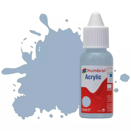 Peinture acrylique n°128 - couleur gris MAT - HUMBROL DB0128 | 14 mL