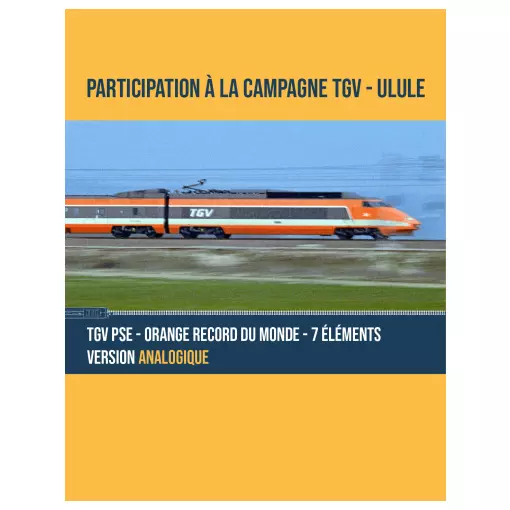 TGV PSE 7 Elemente - Azar Models T01-WRA - Z 1/220 - SNCF - EP IV - 2R - Analog