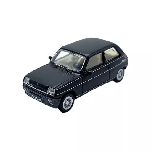 Voiture Renault R5 Alpine Turbo Black - REE MODELES - HO 1/87 - NOIRE