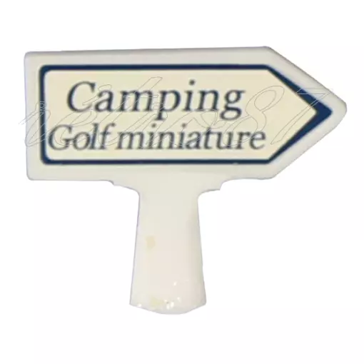 Panneau Michelin D'Indication de Lieu - Droite - Camping & Golf Miniature - SAI 8435 - HO 1/87 