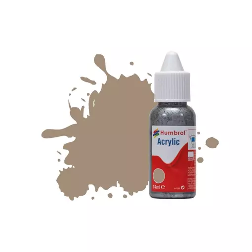 Peinture acrylique n°72 - couleur kaki forêt MAT HUMBROL DB0072 | 14 mL