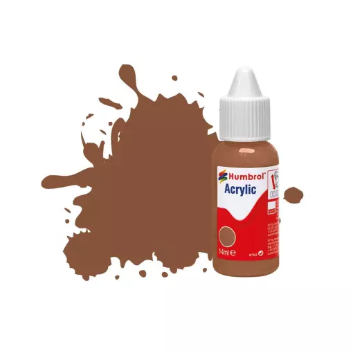 Peinture acrylique n°186 - Marron - Mat - Humbrol DB0186 - 14 mL