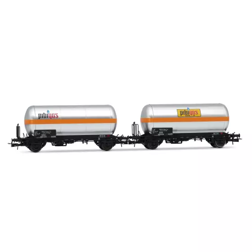 Coffret de 2 wagons citerne PIBIGAS - Rivarossi HR6621 - HO 1/87 - FS - EP IVa