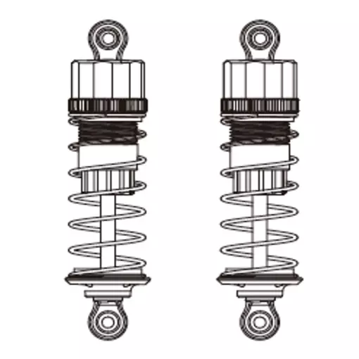 Front hydraulic shock absorbers (x2) for Hyper Go 16207 - MJX 16510 - 1/16