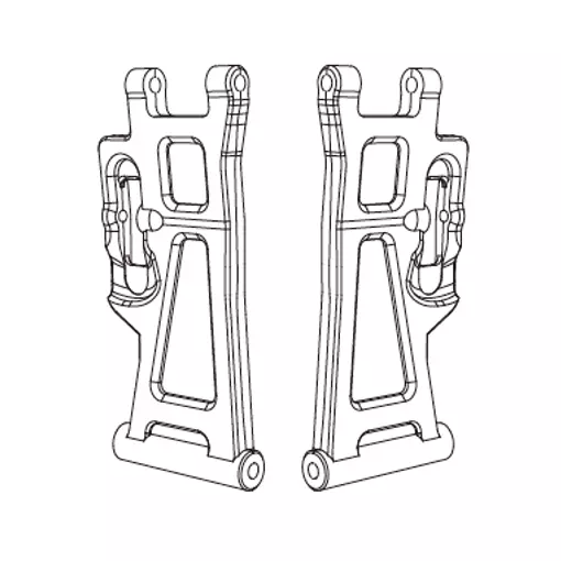 Trapecios traseros inferiores (x2) - MJX 14250B - 1/14