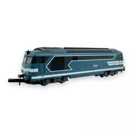 Dieselloc BB 67533 Blauw - Azar Models L01-BL4A - Z 1/220 - SNCF - 2R - EP IV - Analoog