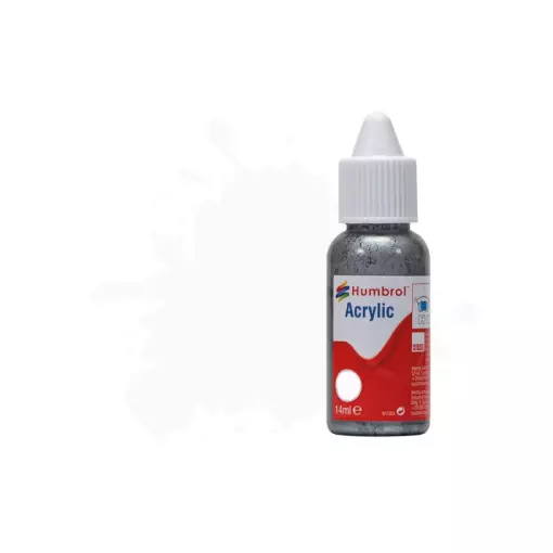 Peinture acrylique n°130 - couleur blanc SATIN HUMBROL DB0130 | 14 mL