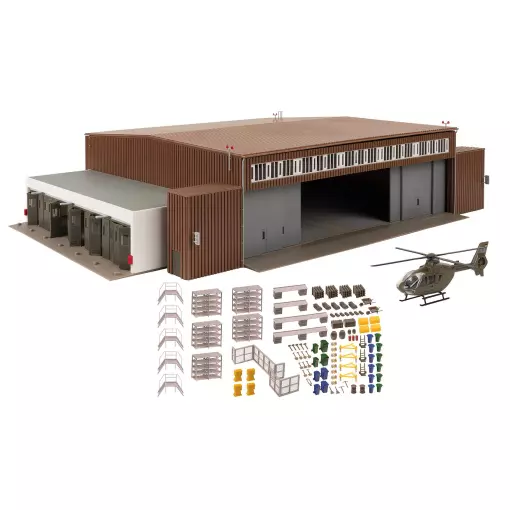 Hangar met helikopter - Faller 144111 - HO 1/87 - Ep III