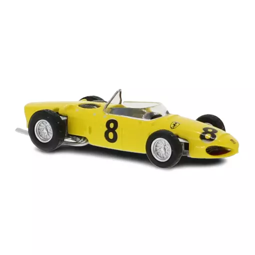 Coche Ferrari 156 F1, amarillo, n°8 O.Gandebien 1961 BR22992 - HO 1/87