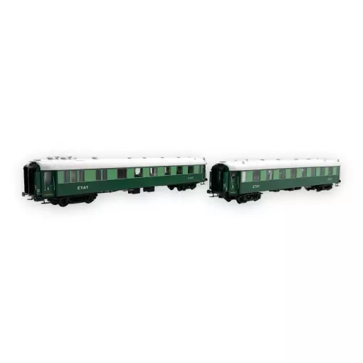 Lote de 2 coches cocina Ocem FL Pullman Transatlantique A2syfi & A4yfi - Models World 40947 - HO 1/87 - ESTADO - Ep II - 2R