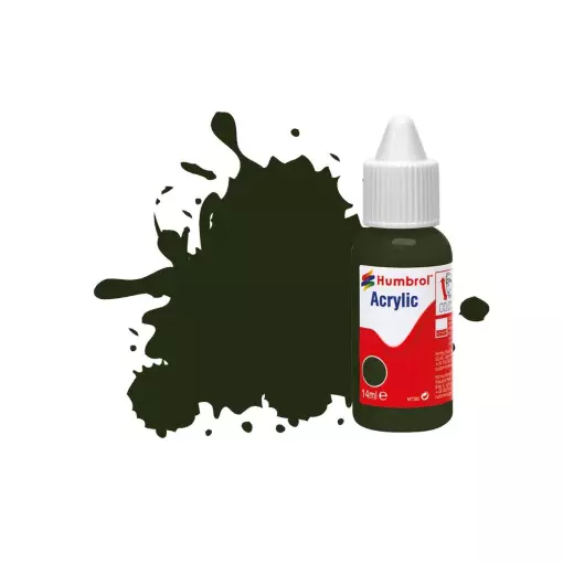 Peinture acrylique n°163 - Vert foncé - Satin - Humbrol DB0163 - 14 mL