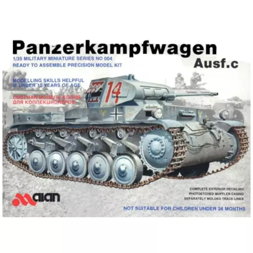 Char Allemand Panzerkampfwagen II Ausf.c - ALAN 004 - 1/35 - Maquette à constuire