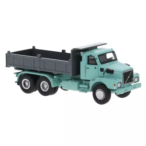 Camion Volvo N10 benne, turquoise / gris, 1980 - Brekina 85655 - HO 1/87