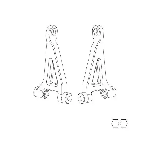 Triangles de suspension supérieures arrière (x2) pour Hyper Go - MJX 14240 - 1/14