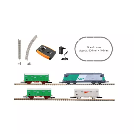 Coffret de départ BB 67400 FRET - Azar Models AZP2 - Z 1/220 - SNCF - 2R - EP V/VI - Analogique