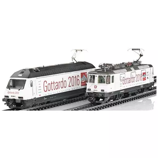 Coffret de 2 locomotives électrique GOTTARDO 2016 série Re460 + Re420