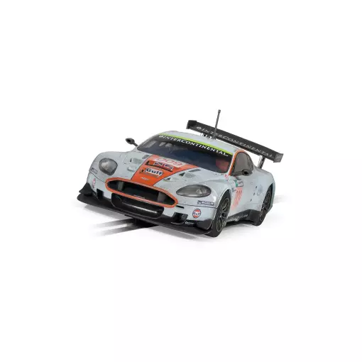 Voiture Analogique - Aston Martin DBR9 - Edition GULF - ROFGO "Dirty Girl" - Scalextric CH4316 - Super Slot - Echelle I: 1/32