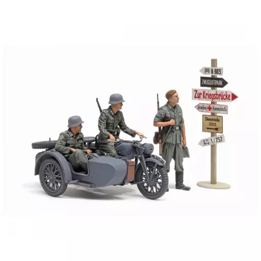 KS600 Motorfiets & Zijspan met soldaten - Tamiya 35384 - 1/35