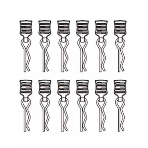 Karosserieclips (x12) - MJX M001 - 1/14 und 1/16